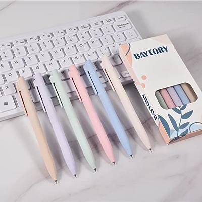 BAYTORY 6Pcs Colored Gel Pens, 6 Pastel Ink Colors, Retractable