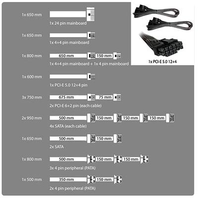 LC-POWER Gaming PC Power Supply, 1000W PSU 80+ Platinum & PCIe  5.0(12+4pin), 135mm Fan, Full Modular, HighEfficiency 92%, Full Range:  110-240 V