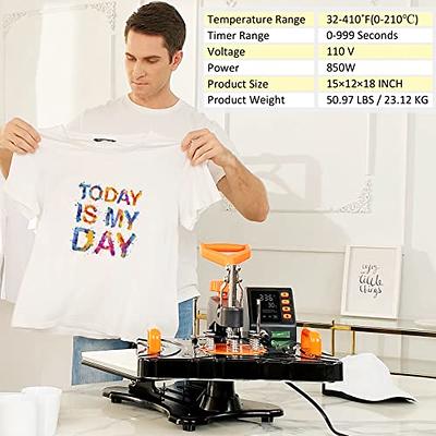 DREAMVAN Pro 8 in 1 Heat Press Machine Combo T Shirt Pressing Machine  15x12Multifunctional 360°Rotation Swing Printing Sublimation Heat Press  Transfer