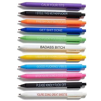 7-Pack Swear Word Daily Funny Pens, Funny Seven Days of The Week Pens,  Descri
