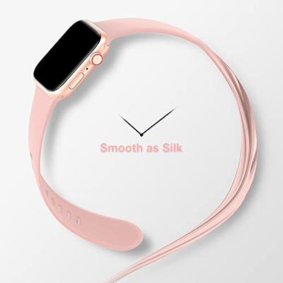 Plesechde Designer Sport Bands Compatible with Apple Watch Band 38mm 40mm 41mm Series 8 Ultra 7 6 5 4 3 2 1 SE Women Men, Breathable Soft Silicone Strap