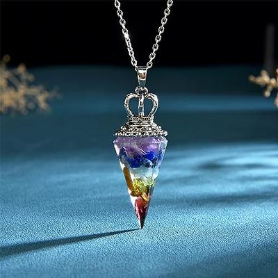 Tegembur Crystal Necklace for Women 7 Chakra Stone Protection