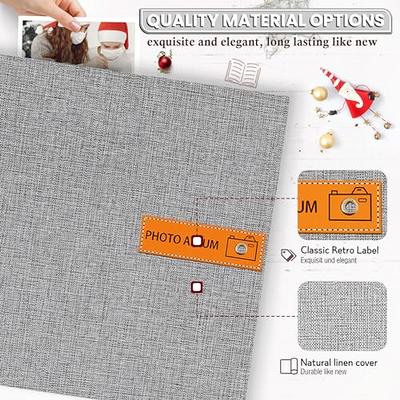 Popotop Large Photo Album Self Adhesive 4x6 5x7 8x10 Scrapbook Album DIY 40  Pages Picture Book,Gifts for Mom,Family Baby and Wedding,with Metal Pen