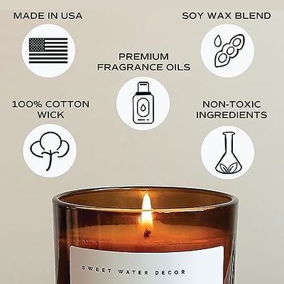 TEAKWOOD AMBER Scented Candle Modern Soy Candles for Home Gift