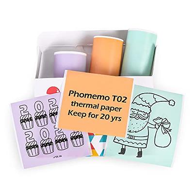 Phomemo T02 Mint Green/Lavender Purple/Light Orange, Adhesive