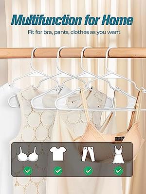 Plastic Clothes Hangers (20, 40, 60, 100 Packs) Heavy Duty Durable Coat and Clothes Hangers | Vibrant Color Hangers | Lightweight Space Saving Laundry