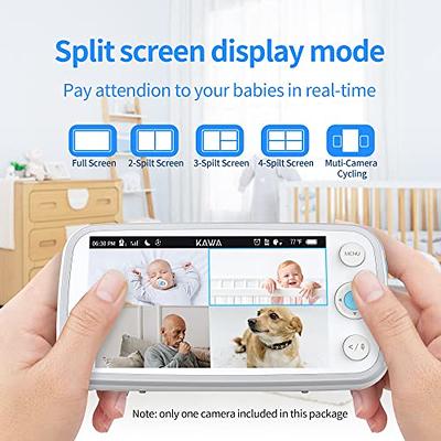 Momcozy Video Baby Monitor, 1080P 5 HD Baby Monitor with Camera and Audio,  Infrared Night Vision, 5000mAh Battery, 2-Way Audio, Wide-angle View