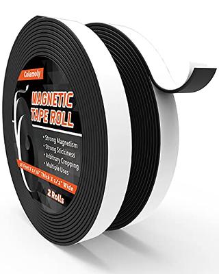 GAUDER Strong Magnetic Tape Self Adhesive (3.3 Feet Long x 1.2 Inch Wide), Magnetic Strips with Adhesive Backing