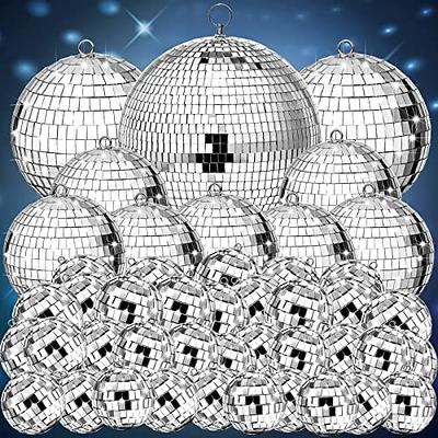 12 Pack Disco Ball Mirror Ball with Hanging Ring for Fun Retro Disco Party