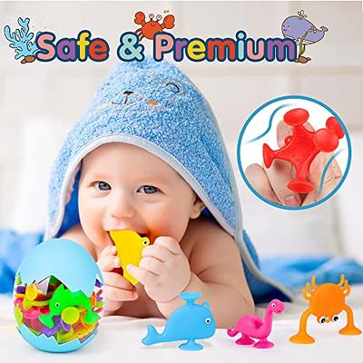 10Pcs Kids Bath Toys Dinosaur Suction Toys Suction Cup Bath Toys