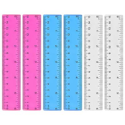  7 Pack Clear Ruler 12 Inch Plastic Ruler, Inches