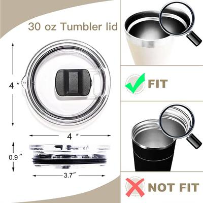 2 Pack 30oz Magnetic Tumbler Lid, Fits Yeti Rambler or Old Style RTIC Coffee Tumbler - Replacement for Spillproof Ozark Trail Lids, Magnetic Slider