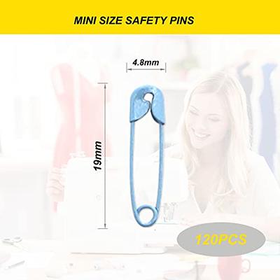 120Pcs Safety Pins Colored Safety Pins Metal Safety Pins with Storage Box Small  Safety Pins for