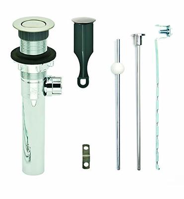 PF WaterWorks SinkSTRAIN Pop-Up Drain, Easy Remove Hair Catcher Stopper,  Chrome ABS Body w/Overflow, 1.6-2 Sink Hole, Chrome PF0732-CH-CH-WS - The  Home Depot