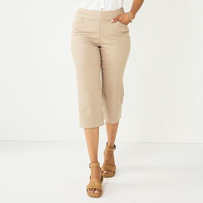 Women's Croft & Barrow® Effortless Stretch Capri Pants, Size: 16, Beige -  Yahoo Shopping