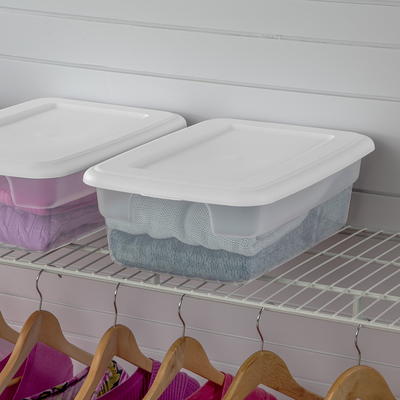 Sterilite 58 qt. Storage Box Plastic, White