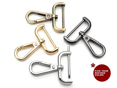 CRAFTMEMORE Plastic Snap Hook Swivel Push Gate Clip Lobster Claw Clasp  Purse Hardware 6 pcs (1 1/4 Inch)