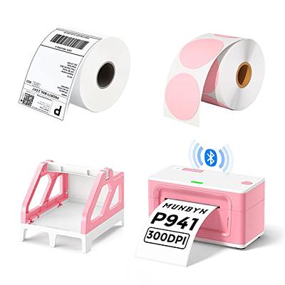 Vazioyar Thermal Label Holder for Rolls and Fan-Fold Labels, Sticker Roll  Holder Work with Desktop Label Printer, Label Stand Shipping Supplies for  Home Office(White) - Yahoo Shopping