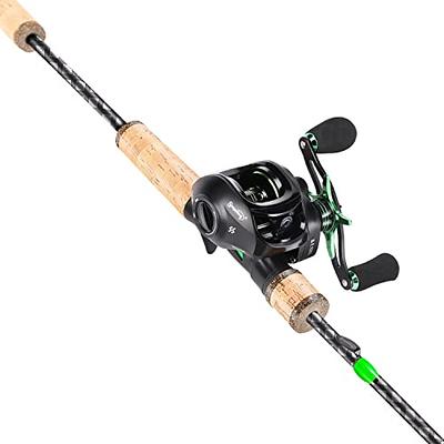 Sougayilang Fishing Rod Reel Combo, Fast Action 2 Pieces Fishing Pole with  Baitcasting Reel-1.8M with BS Reel- Left Handed- Green - Yahoo Shopping