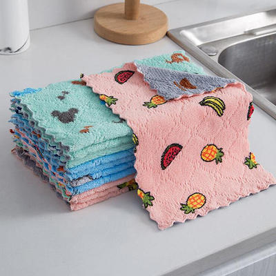 5pcs Creative Reusable Swedish Dishcloth Cellulose Sponge Cloth