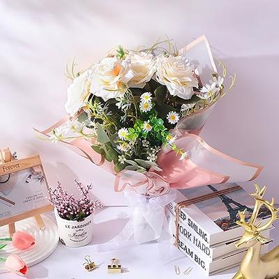 EMITAOHWF 20-Sheet Flower Wrapping Paper, Black and Gold Edge Floral  Waterproof Bouquet Wrapping Paper for Flowers, Florist Wrapping Paper for  DIY