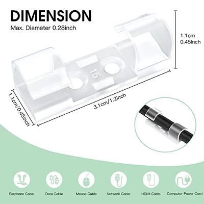 Transparent Cable Clips, Strong Self Adhesive Cable Tidy Wire