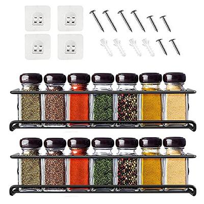 Kitsure Spice Rack Organizer for Cabinet - 2 Packs, Easy-to-Install Pull  Out Spice Cabinet Organizers, 8''Wx10.23''Dx8.54''H Slide Out Spice Racks