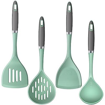 12Pcs/Set Wooden Handle Silicone Kitchen Utensils With Storage Bucket High  Temperature Resistant And Non Stick Pot Spatula Spoon