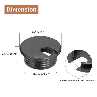 Cable Hole Cover, 2-1/8 Plastic Desk Grommet for Wire Organizer