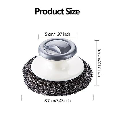 2Pcs Stainless Steel Wool Scrubber with Handle, Heavy Duty Pot Scrubbers  Dish Scrubber Cleaning Brush Wash for Cleaning Dish, Metal Scrubber for  Pots, Pans, Grills, Sink(Grey) - Yahoo Shopping