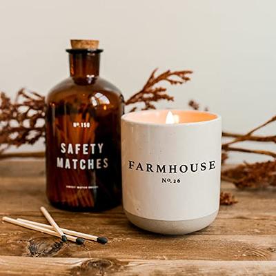 Sweet Water Decor Farmhouse Candle | Autumn, Cinnamon, and Nutmeg, Fall  Scented Soy Candles for Home | 9oz Clear Jar, 40 Hour Burn Time, Made in  the