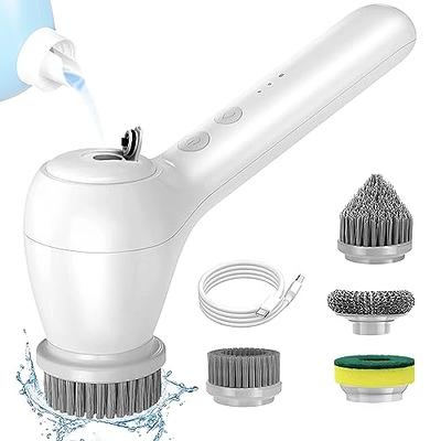 Electric Spin Scrubber Cleaning Brush Rechargeable Cordless Power scrubbers  Portable Handheld Scrub with 6 Replaceable Brush Heads, 2 Adjustable