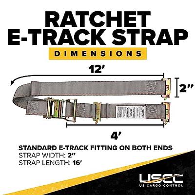 VEVOR E-Track Ratchet Strap, 18 Pack 2 x 15' E Track Straps 4400