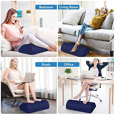  CloudBliss Foot Rest for Under Desk at Work,Office Desk  Accessories with Memory Foam and Washable Removable Cover, Foot Stool for  Office, Car, Home to Foot Support and Relax Ankles, Black 