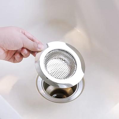 2 Pcs Kitchen Sink Strainer, Stainless Steel Drain Cover, Large Wide Rim  4.5 Diameter, Anti Clogging Basket Catcher, Dishwasher Safe