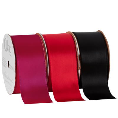 Offray Ribbon, Black 1 1/2 inch Grosgrain Polyester Ribbon, 12 feet