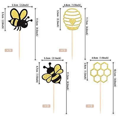 Bee Cupcake Topper, Bee Birthday cupcake topper, Bee picks, bee cake  topper, bee baby shower, bee baby reveal, bee baby theme, bee birthday