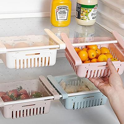 Sorbus Fridge Drawers - Clear Stackable Pull Out Refrigerator Organizer Bins  (2 Pack, Medium)