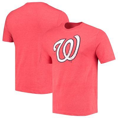 Women's Majestic Threads Red Washington Nationals Team Baseball  Three-Quarter Raglan Sleeve Tri-Blend T-Shirt