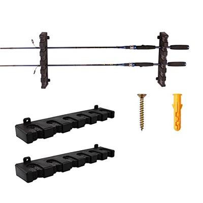 Horizontal Fishing Rod Rack Holders Wall Mounted 6 Rod Fishing Rod