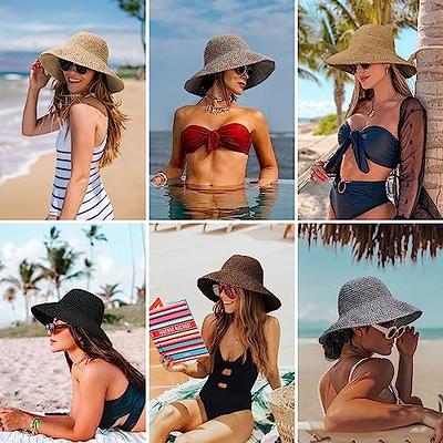 Women Floppy Straw Sun Hat Foldable Beach Hat Summer Packable Sun Hat -  Yahoo Shopping