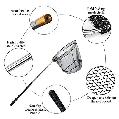 YVLEEN Floating Fishing Net - Folding Fishing Landing Net with Rubber  Coating Mesh for Easy Fish Catch and Release, Fishing Net