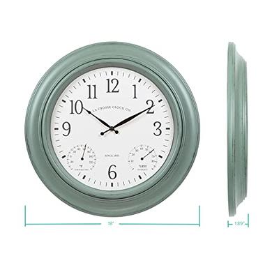 WallarGe Digital Wall Clock, Autoset Desk Clocks with Temperature