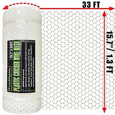 15.7 Inch X 10FT Plastic Chicken Fence Mesh,Hexagonal Fencing Wire