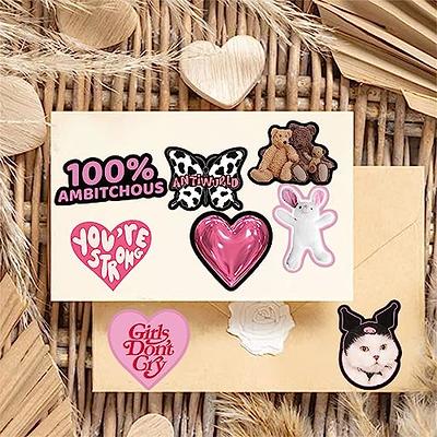 50 Pcs Valentines Day Cute Aesthetic Waterproof Stickers for Guitar Water  Bottle