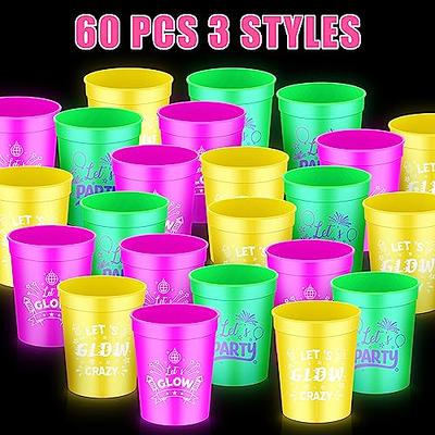Exquisite Blacklight Party Glow Cups - 120 Pack 2 oz - Assorted Colors - Disposable Cups for Party - Blacklight Reactive Glow in