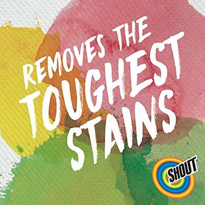 Shout Advanced Stain Remover for Clothes with Scrubber Brush, 8.7