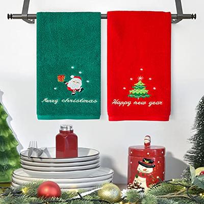 Winter Christmas Tree Hand Bath Towel Xmas Black White Buffalo Plaid  Kitchen Bathroom Faucet Snowman Snowflake Fingertip Towel Set Highly  Absorbent