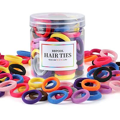  200 Pack Baby Girls Hair Ties Mini Scrunchies Multicolor  Seamless Elastics Hair Bands For Little Girl Ponytail Holder : Baby