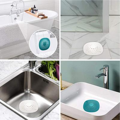 Hair Catcher Shower Drain Covers Protector Durable Silicone Bathtub Hair  Stopper Easy to Install and Clean Suit for Bathroom Tub Shower and Sink, 5  Pack 